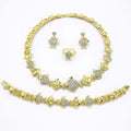 T0306 High Quality Gold Plating Jewelry Women Jewelry Set Diamond Fish Shape XOXO Jewelry Set