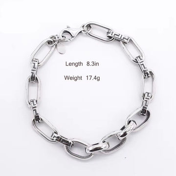 Y0121 Wholesale High Quality S925 Sterling Cuba Link Silver Sterling 925 Silver Cuban Chain Bracelet