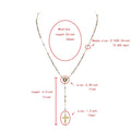 Z015 Gold Rosary Necklace Wholesale Three Colors Holy Father Rosary Beaded Necklace