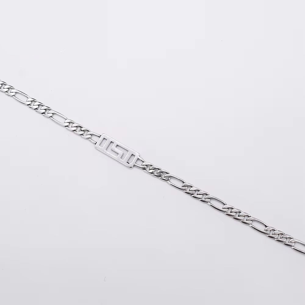 Y0123 Wholesale High Quality S925 Sterling Cuba Link Silver Sterling 925 Silver Cuban Chain Bracelet