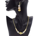 T0299 High Quality 3Color Fashion Rosary Necklace Earrings Set