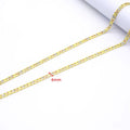 X0178 Wholesale Three Color Chain Necklace High Quality 18K Gold Plated 24 Inch Jewellery Necklace