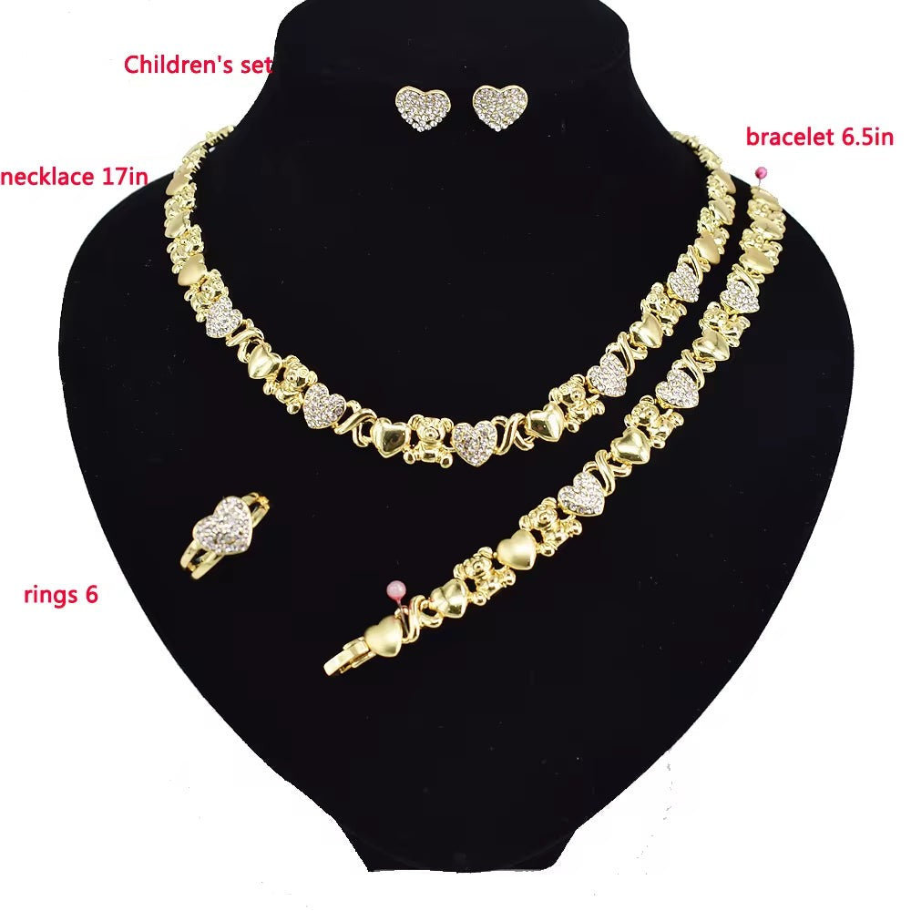 T0242 18K GOLD New Design Cute Elephant Kids Jewelry Set