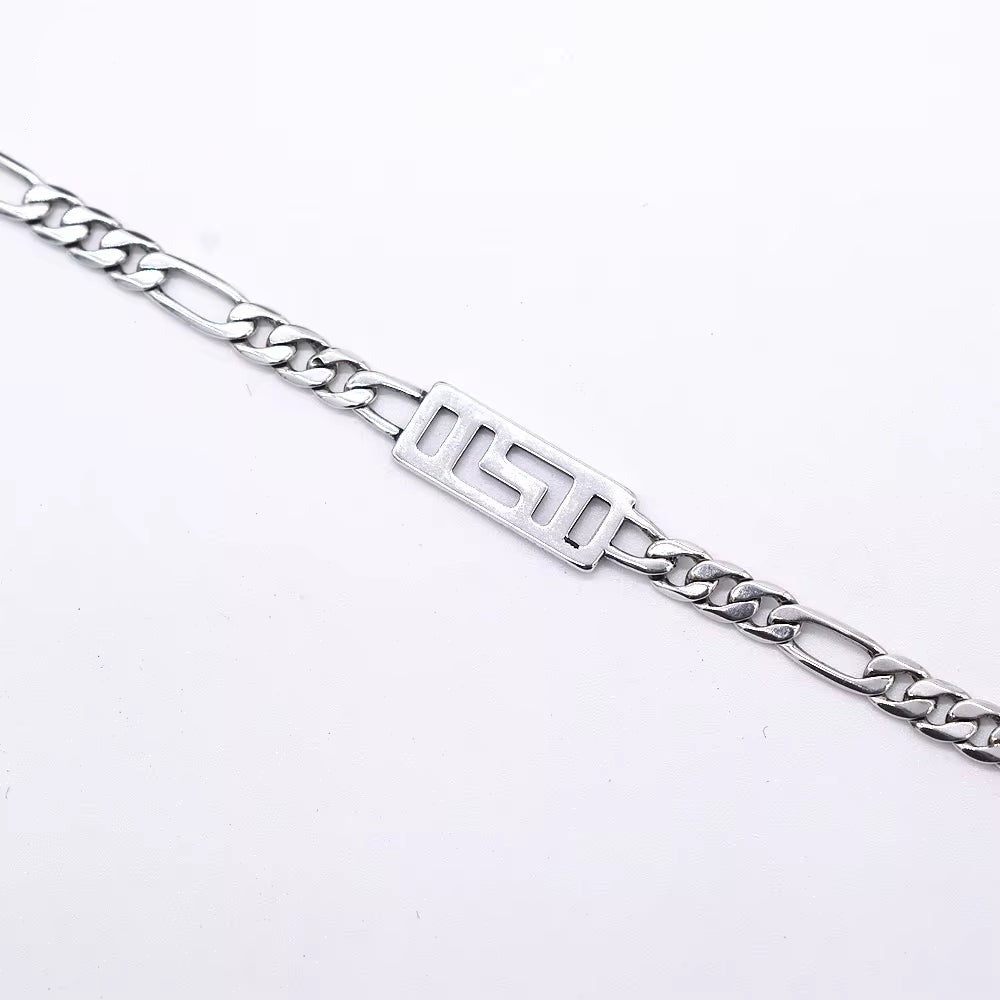 Y0123 Wholesale High Quality S925 Sterling Cuba Link Silver Sterling 925 Silver Cuban Chain Bracelet