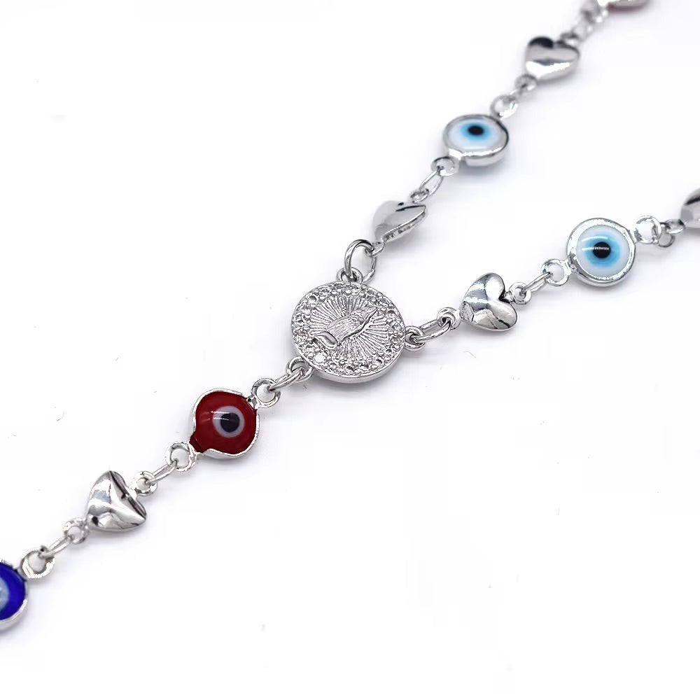 X0198 New Design Evil Eyes Religious Necklace SILVER COLOR Religious Pendant Necklace