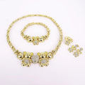 T0255 Women Jewelry Set 18K Gold-Plated Big Teddy Bear Jewelry Set