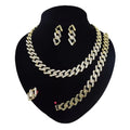 T0224 American Hot Sale High Quality X Water Drop 18 K Gold Plated Jewelry Set