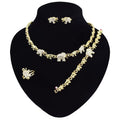 T0224 American Hot Sale High Quality X Water Drop 18 K Gold Plated Jewelry Set