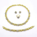 T0305 High Quality Gold Plating Jewelry Women Jewelry Set 18K Gold Plating Diamond XOXO Jewelry Set