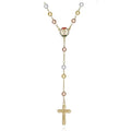 Z015 Gold Rosary Necklace Wholesale Three Colors Holy Father Rosary Beaded Necklace