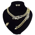 T0261 Fashion Women'S 18K Gold Plated 4Piece I Love You Jewelry Set