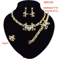 T0264 High Quality 18K Gold-Plated Kids Jewelry Set Children'S Set