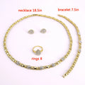 T0223 New Design Hot Sale 18K Gold Water Drop Diamond Jewelry Set