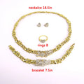 T0230 New Design 14 K Gold Plating I Love You Teddy Bear Jewelry Set