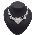 T0285 Wholesale Big Heart Silver Women'S Silver Jewelry Set