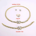 T0226 Hot Sale Diamond Jewelry Sets 18K Gold-Plated Jewelry Sets Women