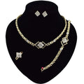 T0226 Hot Sale Diamond Jewelry Sets 18K Gold-Plated Jewelry Sets Women