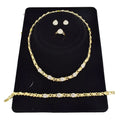 T0223 New Design Hot Sale 18K Gold Water Drop Diamond Jewelry Set