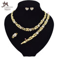 T0245 High Quality 18K Gold Plating Jewelry Women Jewelry Set 14K Gold Plating Diamond XOXO Jewelry Set