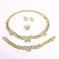 T0260 Hot Sale 2023 Hip Hop Butterfly 18K Gold-Plated Jewelry Set 18K Gold Jewelry Sets