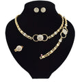 T0173 African High Quality 14K Gold XOXO Plating Jewelry Set