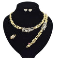 T0173 African High Quality 14K Gold XOXO Plating Jewelry Set