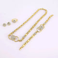 T0225 2020 High Quality 18 K Gold-Plated X O Fashion Jewelry Set