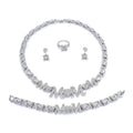 T0276 Mom Gift High Quality Silver Color XOXO MOM Jewelry Set