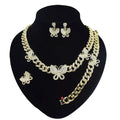 T0260 Hot Sale 2023 Hip Hop Butterfly 18K Gold-Plated Jewelry Set 18K Gold Jewelry Sets