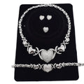 T0285 Wholesale Big Heart Silver Women'S Silver Jewelry Set