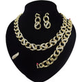 T0224 American Hot Sale High Quality X Water Drop 18 K Gold Plated Jewelry Set