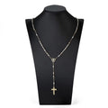 Z015 Gold Rosary Necklace Wholesale Three Colors Holy Father Rosary Beaded Necklace