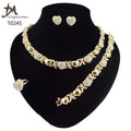 T0245 High Quality 18K Gold Plating Jewelry Women Jewelry Set 14K Gold Plating Diamond XOXO Jewelry Set