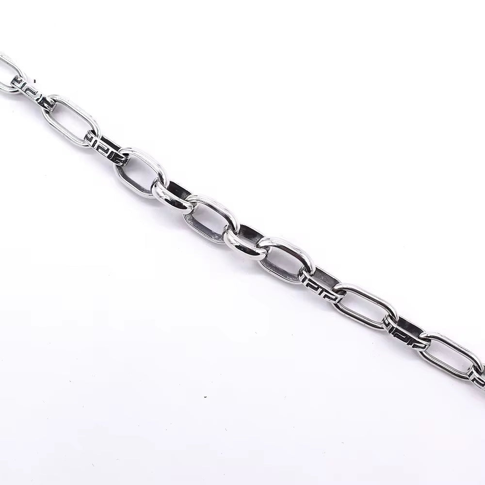 Y0121 Wholesale High Quality S925 Sterling Cuba Link Silver Sterling 925 Silver Cuban Chain Bracelet