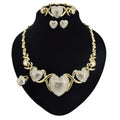 T0244 New Big Heart XO Jewelry Set Hot Sale Wedding High Quality 18K Gold Plated Jewelry Set