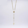 Z038 Gold Rosary Necklace Wholesale Three Colors Holy Father Rosary Beaded Zircon Virgin Mary Necklace