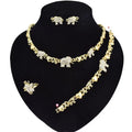 T0224 American Hot Sale High Quality X Water Drop 18 K Gold Plated Jewelry Set