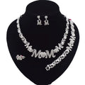 T0276 Mom Gift High Quality Silver Color XOXO MOM Jewelry Set