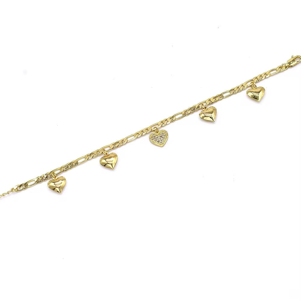 S0358 Wholesale Summer Colorful High Quality Zircon Tortoise Anklet Women'S Heart Anklet