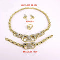 T0263 Newly Designed Diamond Dolphin Jewelry Set 18K Gold-Plated Jewelry Set