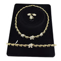 T0241 New 18K Gold Plated Cute Elephant Jewelry Set