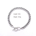 Y0121 Wholesale High Quality S925 Sterling Cuba Link Silver Sterling 925 Silver Cuban Chain Bracelet