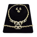 T0263 Newly Designed Diamond Dolphin Jewelry Set 18K Gold-Plated Jewelry Set