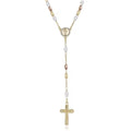 Z015 Gold Rosary Necklace Wholesale Three Colors Holy Father Rosary Beaded Necklace